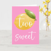 Lemon Two Sweet Happy Birthday Kaart (Gele Bloem)