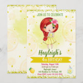 Lemon-uitnodiging Citrus Kaart (Voorkant / Achterkant)