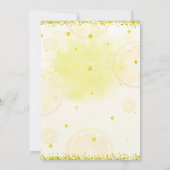 Lemon-uitnodiging Citrus-verjaardag Lemonade-feest Kaart (Achterkant)