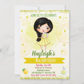 Lemon-uitnodiging Uitnodiging voor zomerverjaardag (Voorkant)