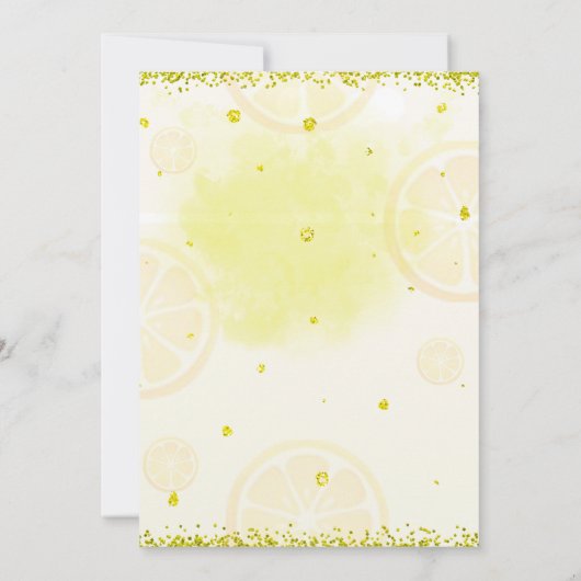 Lemon-uitnodiging Uitnodiging voor zomerverjaardag (Achterkant)