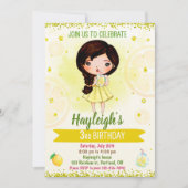 Lemon uitnodiging Vruchtendag Citrus (Voorkant)