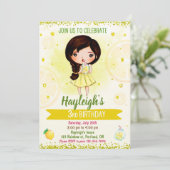 Lemon uitnodiging Vruchtendag Citrus (Staand voorkant)