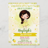 Lemon uitnodiging Vruchtendag Citrus (Voorkant / Achterkant)