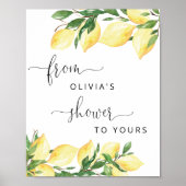 Lemon van mijn douche naar uw favoriete bord poster (Voorkant)