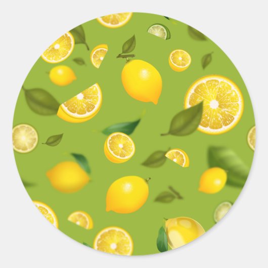 Lemon Variety 8 Ronde Sticker (Voorkant)