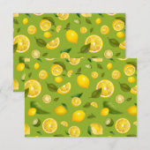 Lemon Variety 8 RSVP Kaartje (Voorkant / Achterkant)