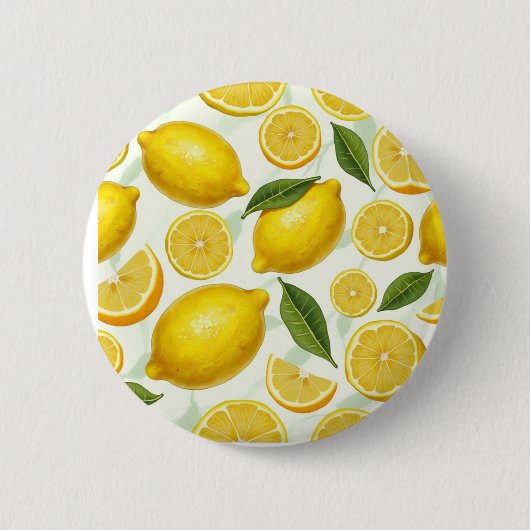 Lemon Veggie Ronde Button 5,7 Cm (Voorkant)