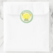 Lemon verbena gepersonaliseerde handgemaakte zeep ronde sticker (Tas)