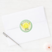 Lemon verbena gepersonaliseerde handgemaakte zeep ronde sticker (Envelop)