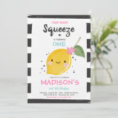 Lemon Verjaardag Uitnodiging Onze Belangrijkste Sq (Staand voorkant)