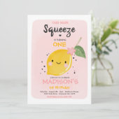 Lemon Verjaardag Uitnodiging Onze Belangrijkste Sq (Staand voorkant)