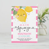 Lemon Verjaardag Uitnodiging Onze Belangrijkste Sq (Staand voorkant)