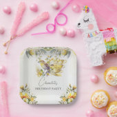 Lemon Verjaardag Vintage Theepartij Papieren Bordje (Feest)