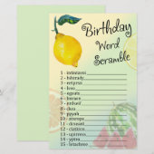 Lemon Verjaardag Woord Door Elkaar Game (Voorkant / Achterkant)