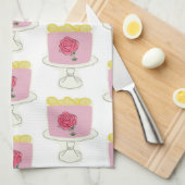 Lemon verjaardagstaart thee/keukenhanddoek theedoek (Quarter Fold)