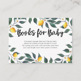 Lemon verlaat Baby shower Invoerkaart Informatiekaartje