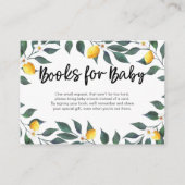 Lemon verlaat Baby shower Invoerkaart Informatiekaartje (Voorkant)