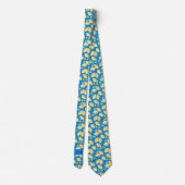 Lemon Vibrant Modern Bold Voeg Initialen Nieuwighe Stropdas (Achterkant)