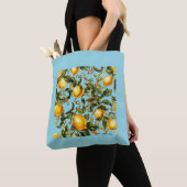 Lemon & Vine Scroll Canvas tas (Dichtbij)