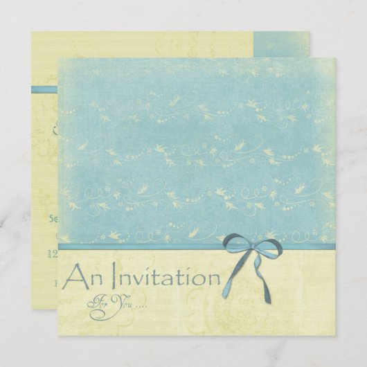 Lemon Vines, vers op Robin's Egg Blue Kaart (Voorkant / Achterkant)