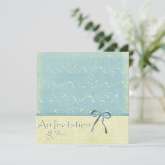 Lemon Vines, vers op Robin's Egg Blue Kaart (Staand voorkant)