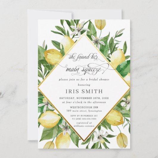 Lemon vond haar Vrijgezellenfeest op het plein Kaart (Voorkant)