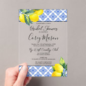 Lemon Vrijgezellenfeest Acryl Uitnodigingen (Insitu (Draagbaar))