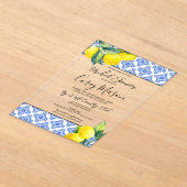 Lemon Vrijgezellenfeest Acryl Uitnodigingen (Laagn)