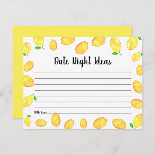 Lemon Vrijgezellenfeest Date Night Ideeën Informatiekaartje