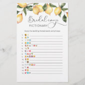 Lemon vrijgezellenfeest emoji pictionary game (Voorkant)