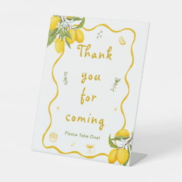 Lemon Vrijgezellenfeest Favoriet Reclamebord Met Voetstuk