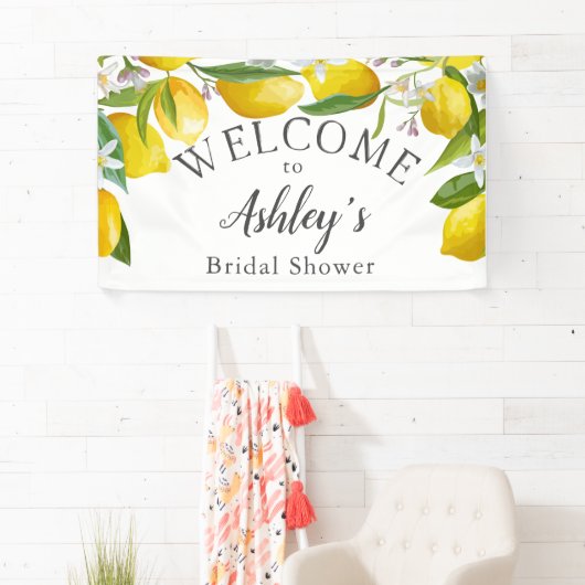 Lemon Vrijgezellenfeest feest welkom Spandoek (Insitu)