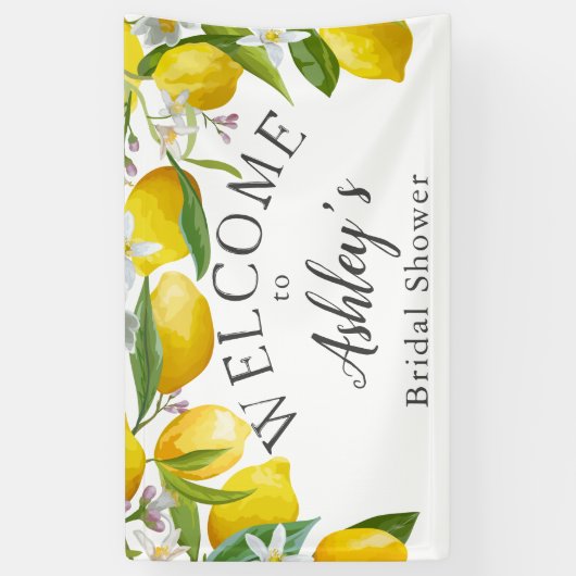 Lemon Vrijgezellenfeest feest welkom Spandoek (Verticaal)