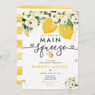 Lemon Vrijgezellenfeest Floral Lemon Main Squeeze Kaart