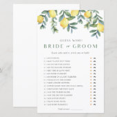 Lemon Vrijgezellenfeest Game Hij zei Ze zei (Voorkant / Achterkant)