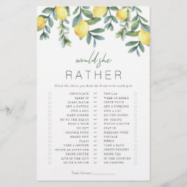 Lemon Vrijgezellenfeest Game zou ze liever willen