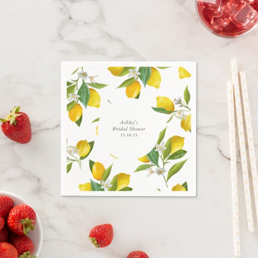 Lemon vrijgezellenfeest gepersonaliseerd feest servet (Insitu)