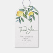 Lemon Vrijgezellenfeest Hartelijk dank voor de ple Cadeaulabel (Voorkant)