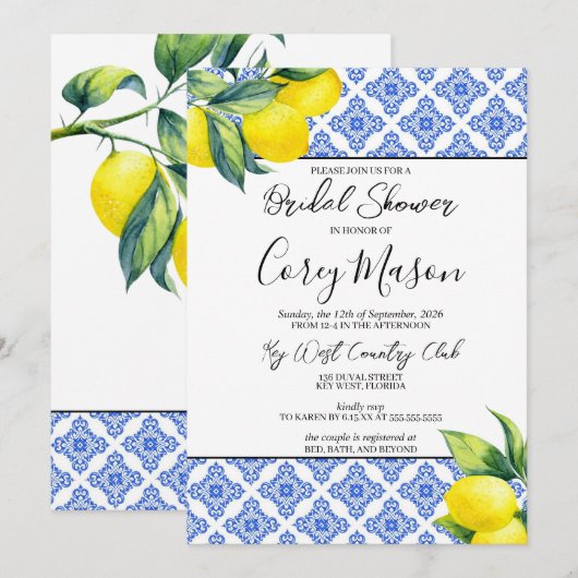 Lemon Vrijgezellenfeest Kaart (Voorkant / Achterkant)