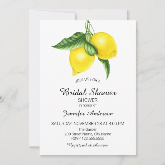 Lemon Vrijgezellenfeest Kaart (Voorkant)