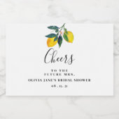 Lemon Vrijgezellenfeest Mini Sparkling Wijnetiket (Enkel label)