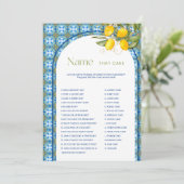 Lemon Vrijgezellenfeest naam die taart spel Kaart (Staand voorkant)