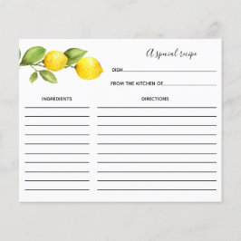 Lemon Vrijgezellenfeest Recipcard