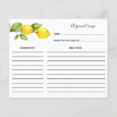 Lemon Vrijgezellenfeest Recipcard (Voorkant)