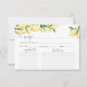 Lemon Vrijgezellenfeest Recipe Card (Voorkant)