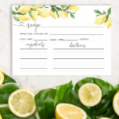Lemon Vrijgezellenfeest Recipe Card