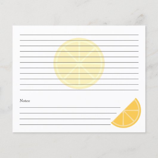 Lemon Vrijgezellenfeest Recipe Card (Achterkant)