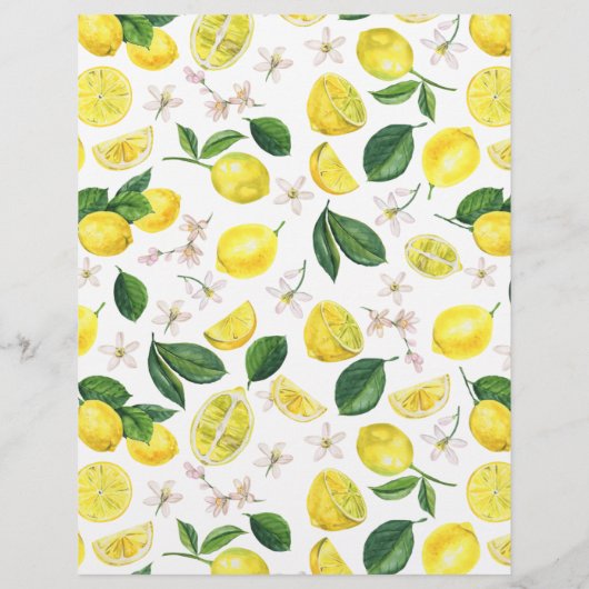 Lemon Vrijgezellenfeest Recipe Card Flyer (Achterkant)