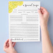 Lemon Vrijgezellenfeest Recipe Card Flyer (Hand)